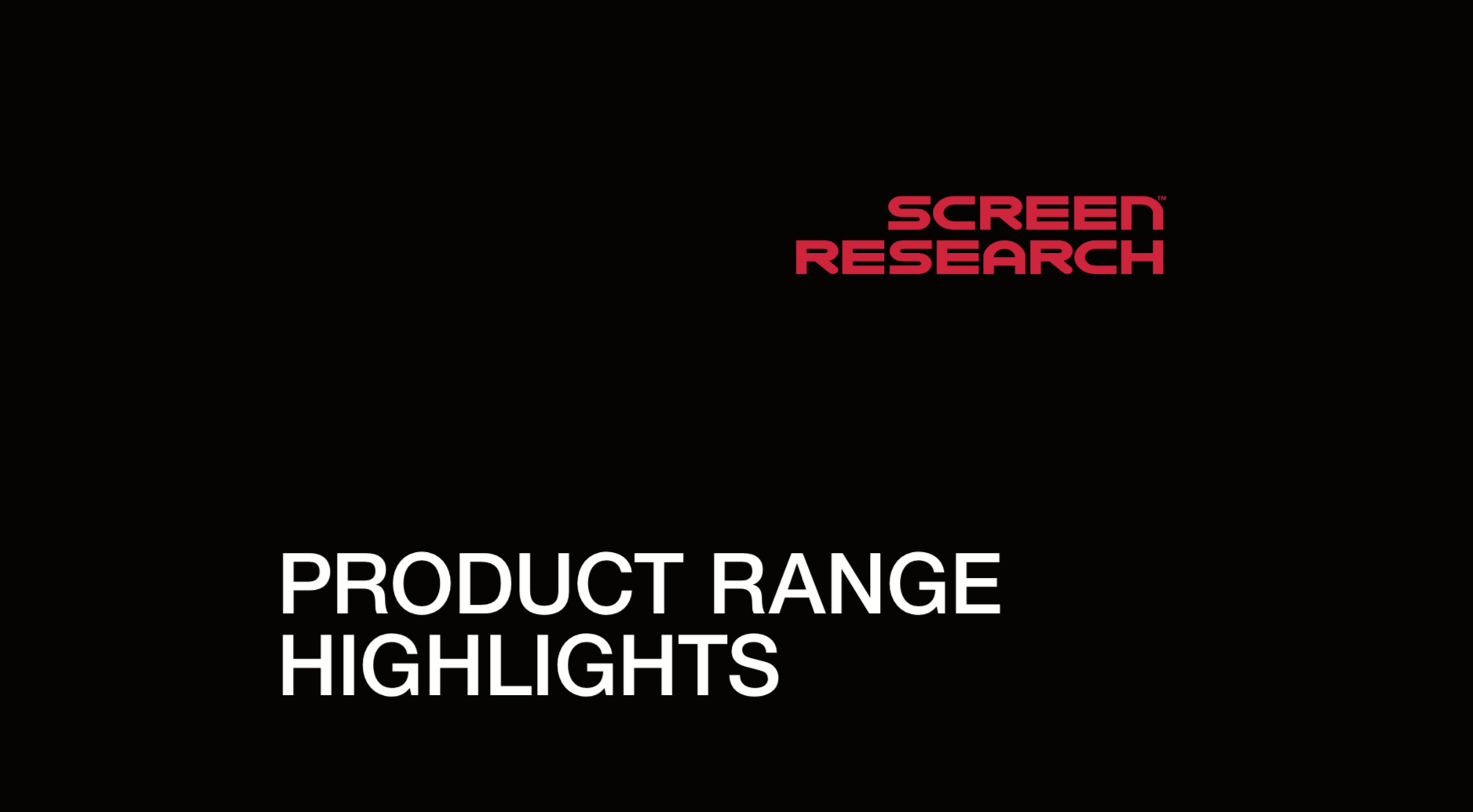 Screen Research Brochure